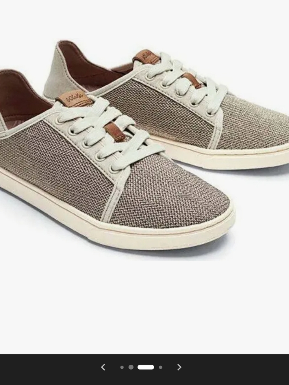 Olukai Women's Pehuea  Womens Canvas Sneakers - Beige